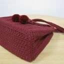 Bordowa torebka na ramię szydełkowa crochet