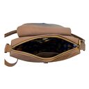 Mała torebka na ramię, skóra, taupe