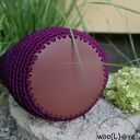 torba szydełkowa QUEEN - śliwka/ciemny brąz