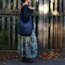 czarne na ramię torebka boho iks plecionka granat