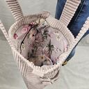 1. 💗 Pastelowy Róż - Duża Torba na Co Dzień | Pojemna, Funkcjonalna, z Kieszeniami