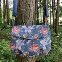 Torebka z klapką - kwiaty vintage