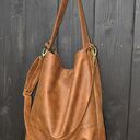 Pojemna torba hobo XXL w kolorze koniakowym