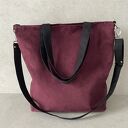 Torba hobo XXL - burgund, czerń