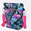 Torebka listonoszka wodoodporna, torba na ramię, mała torebka przez ramię pióra tęczowe czarne