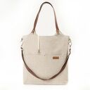 Duża torba beżowy melanż z brązem