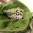 Bawełniana listonoszka szydełkowa Mięta i Szałwia - na ramię handmade