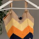 Torebka szydełkowa „Sunset Vibes” - boho na ramię z podszewką