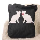 Dżinsowa torba z kotami