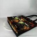 Torebka shopper A4 z kosmetyczką w koty na ramię