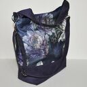 Torba hobo XXL - print kwiaty piwonie