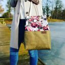 Torebka piwonie i khaki