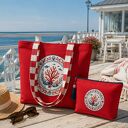 Corallo - wodoodporna torba plażowa XL z autorskim nadrukiem na ramię