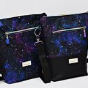 Torebka listonoszka wodoodporna, torba na ramię, mała torebka przez ramię kosmos galaktyka