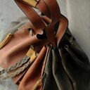 Torba Marlena w dwóch rozmiarach kolor Rudy oraz Khaki, torba na ramię od Ladybuq Art Studio