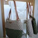 Torba Boho Wave Bag na ramię (zielona) - ręcznie szydełkowana