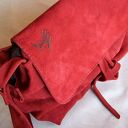 Torebka na ramię Surowa Baronowa zamsz marsala - handmade A4