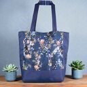 Shopper na zakupy pojemna torba w kwiaty