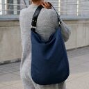 torebka boho na ramię iks plecionka granat