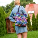 Torba shopper wodoodporna duża torba torba na ramię damska torebka shopperka kolorowe fale