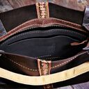 Brązowa torba skórzana Boho ręcznie robiona na ramię