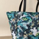 Shopper na ramię „Baśniowy Ogród” - elegancka, wodoodporna torebka do A4