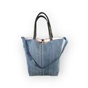 Duża jeansowa torba na ramię Nora z serii Blue Collection