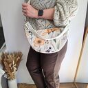 Torebka listonoszka półokrągła Luna w kwiaty