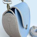 Torebka handmade z bawełnianego sznurka - Okrągła Błękitna
