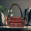 niesztampowe na ramię damska jasno brązowa torba shopperka