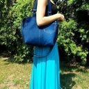 Niebieska Torba z Recyklingu Jeansu