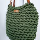 Torba Boho Wave Bag na ramię (zielona) - ręcznie szydełkowana