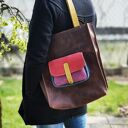 Kolorowa torba skórzana