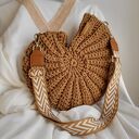 Torba muszla z sznurka bawełnianego z parcianym paskiem