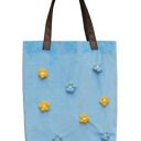 Torba Mr. m Flower Blue na ramię z uszami ze skóry naturalnej
