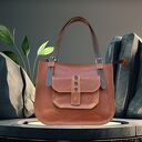 na ramię autorskie jasno brązowa torba shopperka ze skóry crazy horse