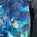 Torba na ramię XXL - print szuwary (welur i zamsz syntetyczny)