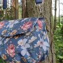 Torebka z klapką vintage w kwiaty - ręcznie robiona na ramię