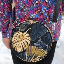 Round Bag Dżungla Monstery - okrągła torebka na ramię