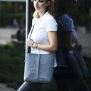 Listonoszka Szara z Filcu- Minimalistyczna Torebka na długim pasku