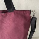 Torba hobo XXL - burgund, czerń