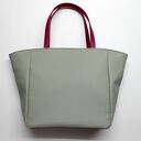 Shopper Bag Worek - szary i rączki fuksja