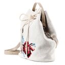 Lniana torebka na ramię Floral 421 - folk haft Farbotka