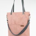 Duża torba brudny róż z grafitem