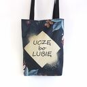 Zestaw dla nauczyciela UCZĘ BO LUBIĘ - torba na ramię i piórnik handmade