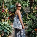 Torba na ramię XXL - print monstera