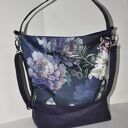 Torba hobo XXL - print kwiaty piwonie
