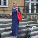 Czerwona torebka na ramię worek Hobo
