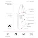 Mega shopper duża torba czarna na zamek / vegan