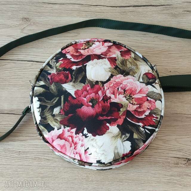 Round Bag - piwonie